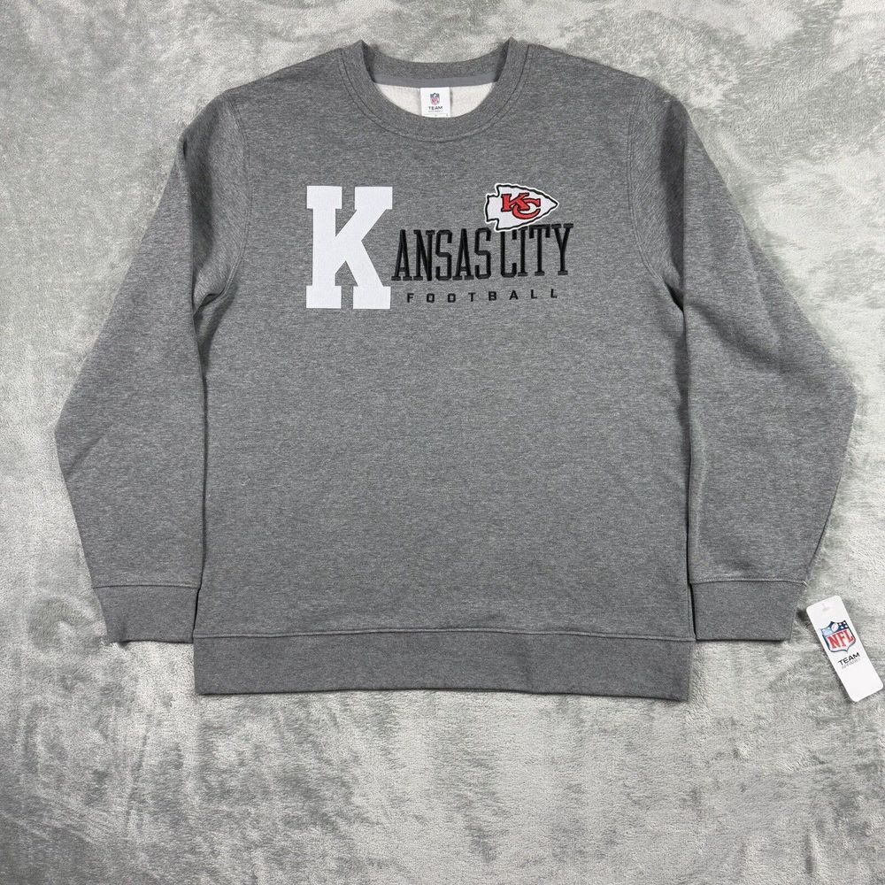 Kansas City Chiefs Sweatshirt Large Gray NFL Team Apparel